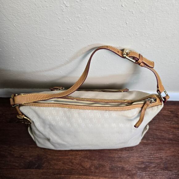 Dooney & Bourke Vintage Signature Monogram Canvas & Leather Shoulder Bag - Picture 3 of 12